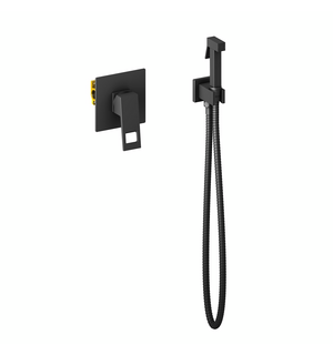 Смеситель встроенный с гигиеническим душем Briana 7189/03SM Черный