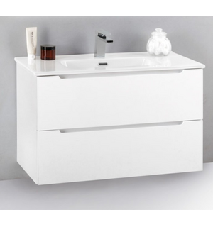 База под раковину подвесная, ETNA 39 Bianco Lucido, 700x390x500, ETNA39-700/390-2C-SO-BL-P