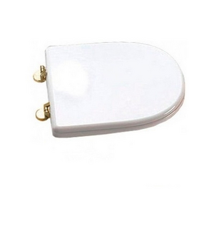 Сиденье белое с механизмом Microlift, петли золото King Palace CZR-T-163-M-S-G