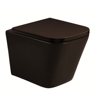 Унитаз подвесной безободковый, ARDENTE-R BB520CHR-NERO,P-trap, черный матовый