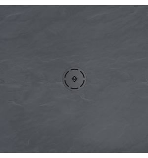 Квадратный душевой поддон 90x90х3 см, серый сланец, E67033-NAD