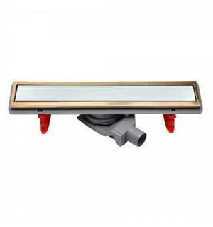 Душевой лоток Confluo Premium White Glass line 450 Gold, 13100089