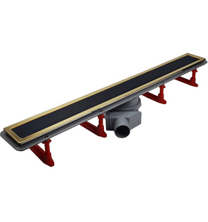 Душевой лоток Confluo Premium Line Black Glass 750 Gold+, 13100117