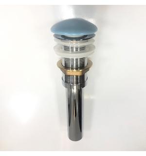 Донный клапан с керамическим верхом, матовый голубой, DK-01 ML, 00-00007643