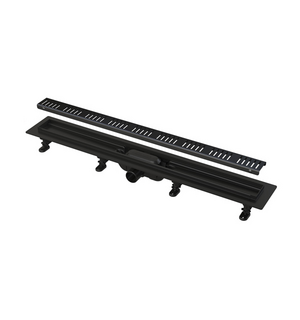 Водоотводящий желоб с порогами для перфорированной решетки, арт.APZ10BLACK-650M