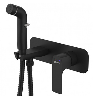 Смеситель с гигиеническим душем Урсус, встраиваемый, черный LM7220BL
