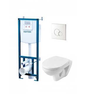 Комплект Бореаль с кнопкой хром 1WH501544 Santek