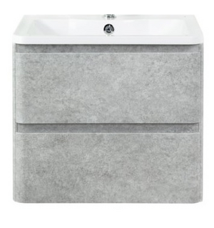 Тумба под раковину подвесная с двумя ящиками ALBANO Cemento Verona Grigio 600x450x500 BelBagno