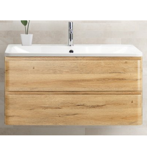 Тумба под раковину подвесная с двумя выкатными ящиками ALBANO Rovere Rustico 1200x450x500 BelBagno
