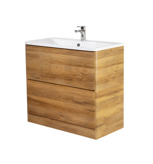 Тумба под раковину напольная с двумя выкатными ящиками ALBANO Rovere Rustico 900x450x810 BelBagno