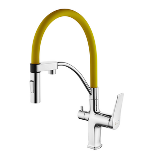 Смеситель для кухни с подключением к фильтру с питьевой водой Comfort LM3074C-Yellow Lemark
