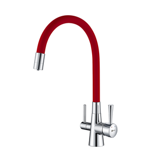 Смеситель для кухни с подключением к фильтру с питьевой водой Comfort LM3075C-Red Lemark