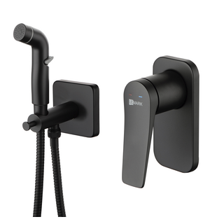 Смеситель с гигиеническим душем, встраиваемый, черный Бронкс LM3719BL Lemark