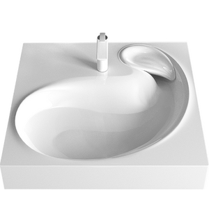 Раковина подвесная SOFT 60 607х600х110 для установки над стиральной машиной белая CS00078299 Azario