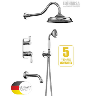 Душевая система встраиваемая с верхним душем 220 мм Terrakotta 54C0986 (Set-26) Elghansa