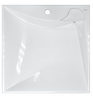 Раковина подвесная Gratsiy 597х598х90 литьевой мрамор белая CS00078505 Azario