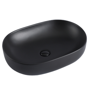 Раковина накладная 600х415х135 матовая тёмно-серая AZ-2196MDH Azario