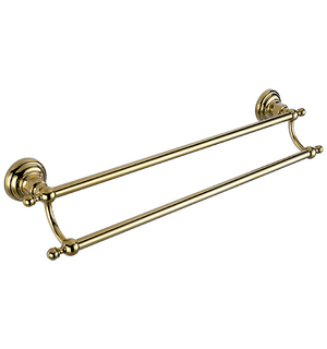 Полотенцедержатель PRAKTIC Gold двойной 50 см PRK-225-Gold Elghansa