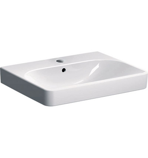Раковина Geberit Smyle Square 500.229.01.1, 60х48 см, с отв. под смеситель, с отв. перелива