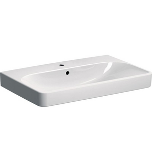Раковина Geberit Smyle Square 500.249.01.1, 75х48 см, с отв. под смеситель, с отв. перелива