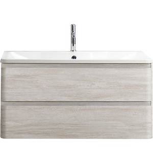 Тумба под раковину подвесная с двумя выкатными ящиками ALBANO Rovere Vintage Bianco 900x450x500