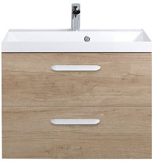 Тумба под раковину подвесная с двумя ящиками AURORA Rovere Nebrasca Nature 700x450x500 BelBagno