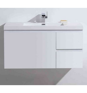 Тумба под раковину подвесная с тремя внешними выкатными ящиками LUCE Bianco Lucido BelBagno
