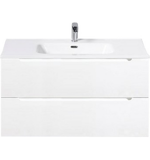Тумба под раковину подвесная с двумя ящиками с доводчиками ETNA Bianco Lucido 900x455x500 BelBagno