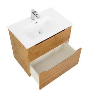 Тумба под раковину подвесная с двумя выкатными ящиками ETNA H-60 Rovere Nature 600x455x600 BelBagno