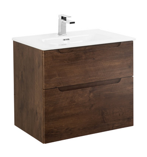 Тумба под раковину подвесная с двумя выкатными ящиками ETNA H-60 Rovere Moro 700x455x600 BelBagno