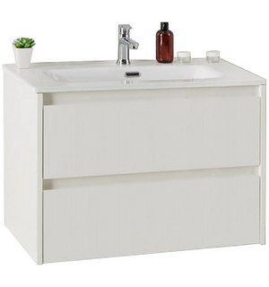 Тумба под раковину подвесная с двумя выкатными ящиками KRAFT 39 Bianco Opaco 700х390x500 BelBagno