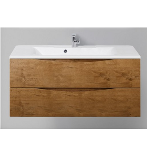Тумба под раковину подвесная с двумя выкатными ящиками MARINO Rovere Nature 1100x450x500 BelBagno