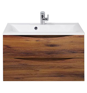 Тумба под раковину подвесная с двумя выкатными ящиками MARINO Rovere Ciliegio 800x450x500 BelBagno