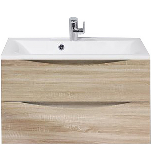 Тумба под раковину подвесная с двумя выкатными ящиками MARINO Rovere Bianco 800x450x500 BelBagno
