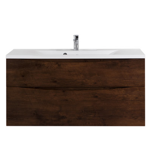 Тумба под раковину подвесная с двумя выкатными ящиками MARINO-H60 Rovere Moro 1200x450x600 BelBagno