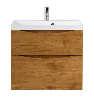 Тумба под раковину подвесная с двумя выкатными ящиками MARINO-H60 Rovere Nature 600x450x600 BelBagno