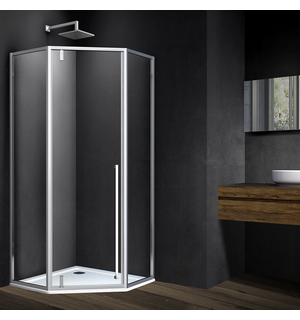 Душевой уголок Penta VSP-3P100CL, 1000*1000, хром, стекло прозрачное Vincea