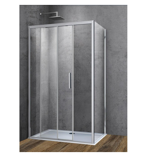 Душевой уголок Soft VSR-3SO8011CL, 1100*800, хром, стекло прозрачное Vincea