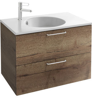 Тумба для раковины EXAW112-Z ODEON RIVE GAUCHE EB2522-R5-E52 два ящика, ручки хром /80/(дуб табак)