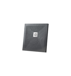 Поддон для душа из искусственного камня VST-4SR1010A, 1000*1000*25, антрацит Vincea