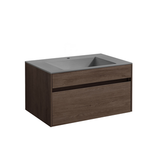 База под раковину Chiara 800 подвесная, 1 выкатной ящик soft-close, R.Oak VMC-2C800RO Vincea