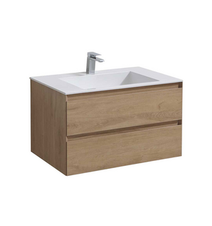 База под раковину Luka 800 подвесная, 2 выкатных ящика soft-close, N.Oak VMC-2L800NO Vincea