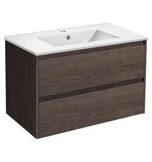 База под раковину Gio 800 подвесная, 2 выкатных ящика soft-close, R.Oak VMC-2G800RO Vincea