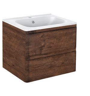 База под раковину Vico 600 подвесная, 2 выкатных ящика soft close, R.Wood VMC-2V600RW Vincea