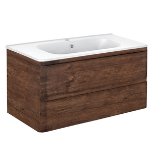 База под раковину Vico 1000 подвесная, 2 выкатных ящика soft close, R.Wood VMC-2V100RW Vincea