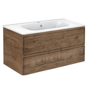 База под раковину Vico 1000 подвесная, 2 выкатных ящика soft close, V.Oak VMC-2V100VO Vincea