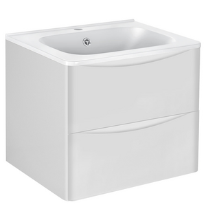 База под раковину Paola 600 подвесная, 2 выкатных ящика soft close, G.White VMC-2P600GW Vincea