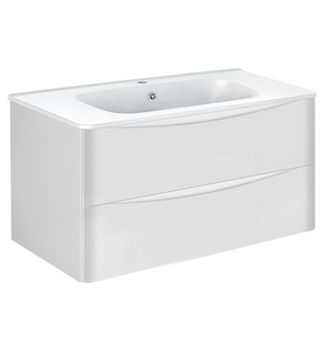 База под раковину Paola 1000 подвесная, 2 выкатных ящика soft close, G.White VMC-2P100GW Vincea