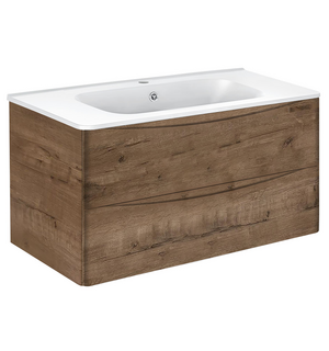 База под раковину Paola 1000 подвесная, 2 выкатных ящика soft close, V.Oak VMC-2P100VO Vincea