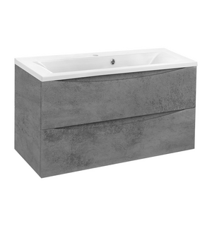 База под раковину Mia 900 подвесная, 2 выкатных ящика soft close, Beton VMC-2MA900BT Vincea